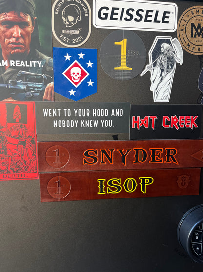 Magnetic Wall Locker Name Tag